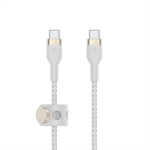 Belkin BoostCharge Pro Flex - Cable USB, USB Tipo-C Macho a USB Tipo-C Macho, USB 2.0, 2m, Blanco